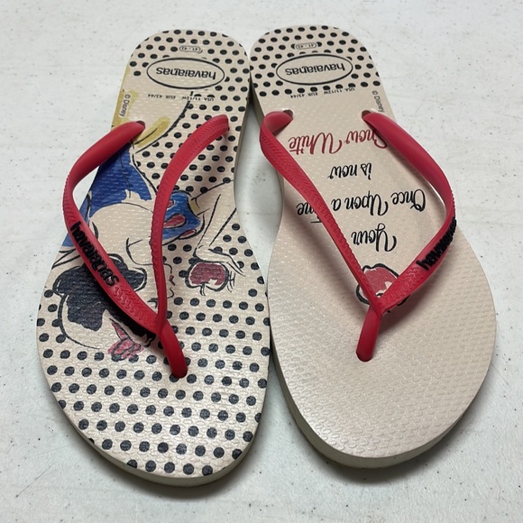 🎉HP🎉Havaianas Disney Snow White “Your Once Upon A Time Is Now” Sandals - Picture 6 of 9